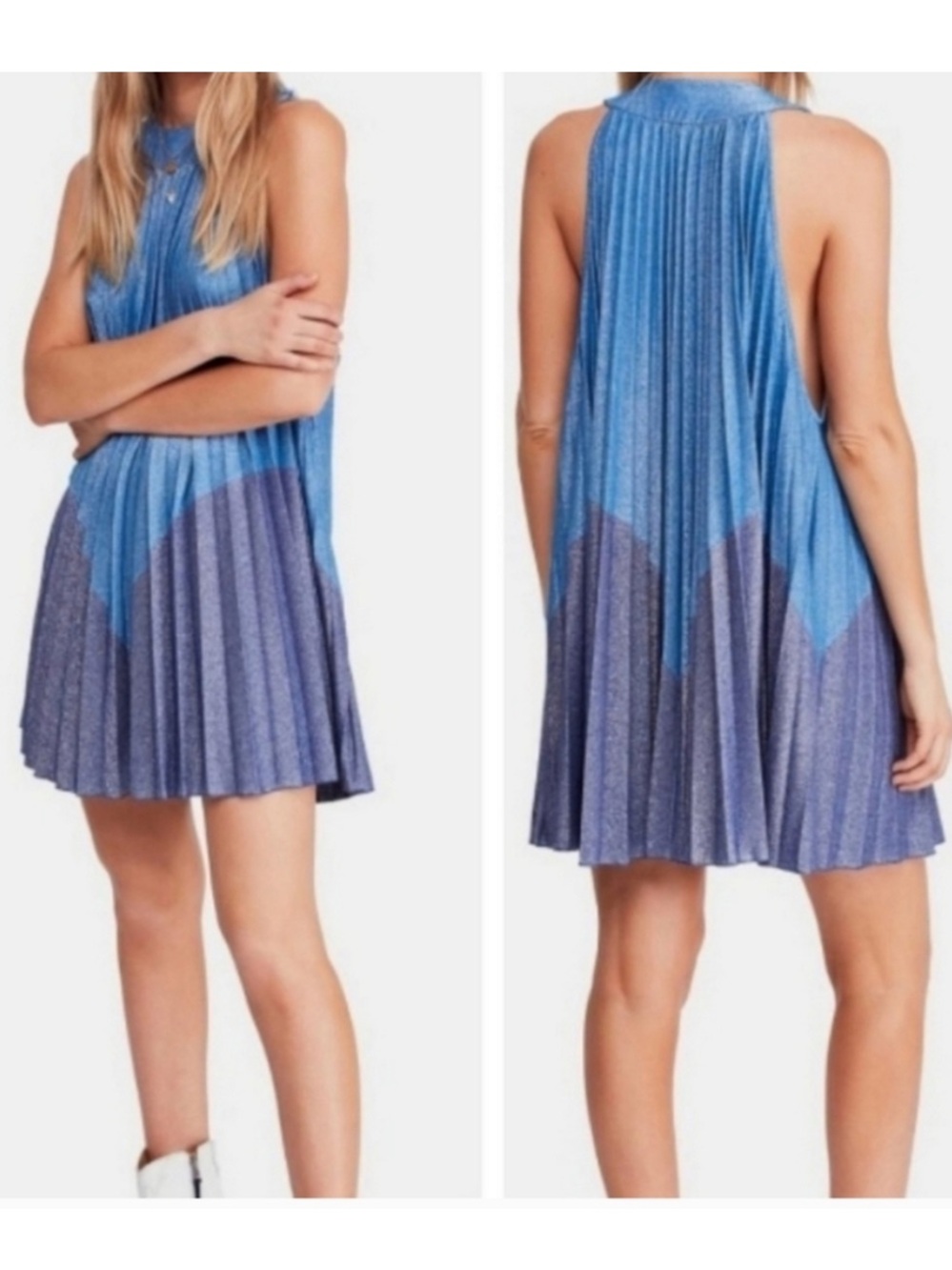 Free People Pleated Love Mini Dress medium